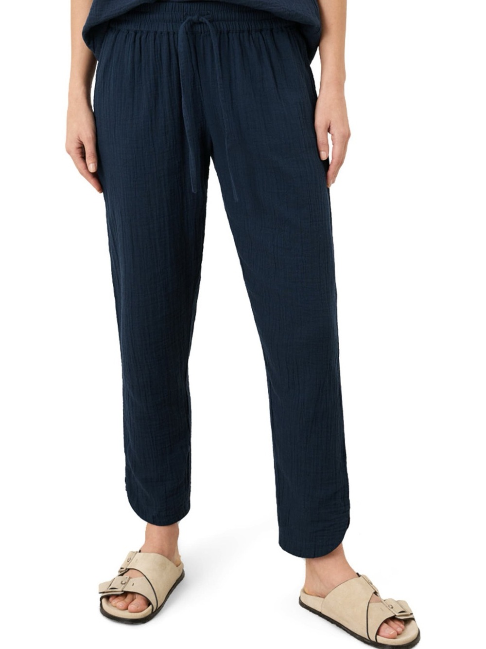 Pact Navy Relaxed Drawstring Track Pants